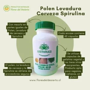 Polen, Levadura de Cerveza, Spirulina