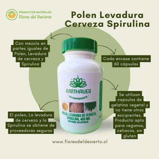 Polen, Levadura de Cerveza, Spirulina